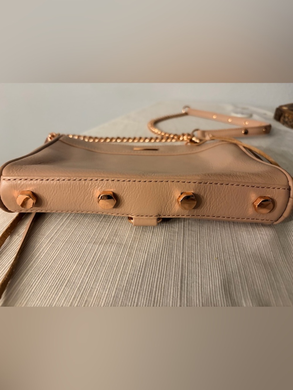 Rebecca Minkoff M.A.C. Light Pink Leather Crossbody Bag with Rose Gold Tone - Picture 7 of 7